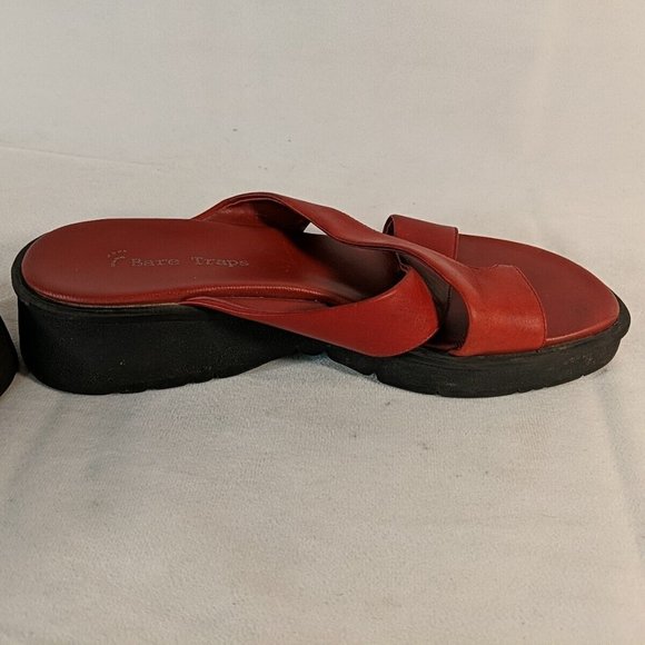 Bare Traps Christy Red Leather Sandals Womens 6.5 M Chunky Platform RT-S01260-10 - Picture 13 of 13